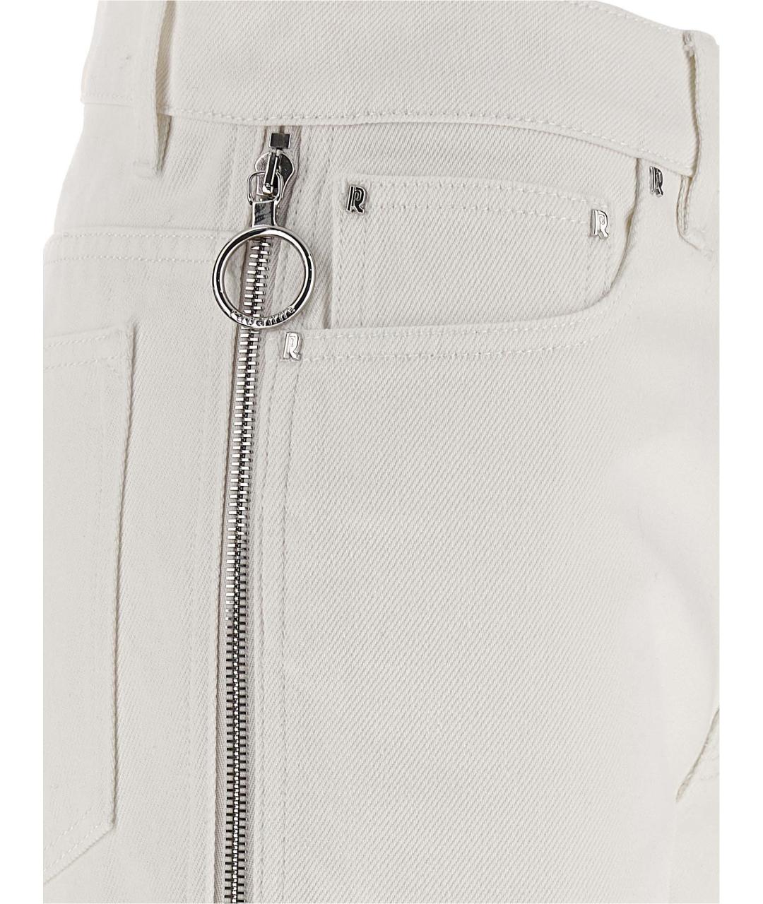 PACO RABANNE Белые хлопковые прямые джинсы, фото 6