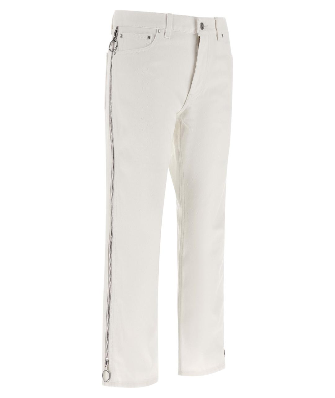 PACO RABANNE Белые хлопковые прямые джинсы, фото 3