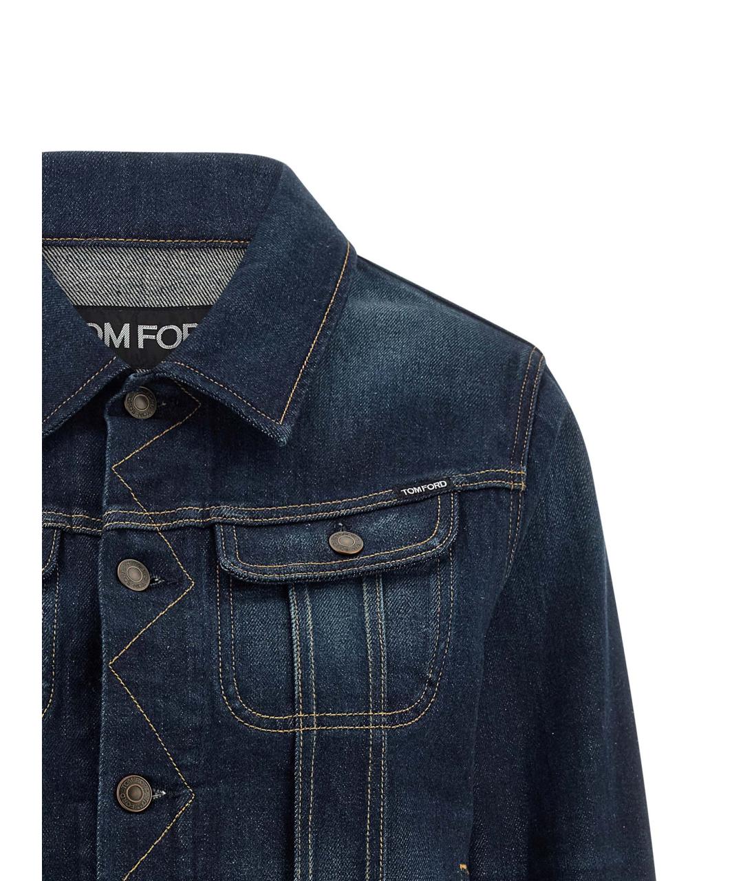 TOM FORD Синяя хлопковая куртка, фото 3