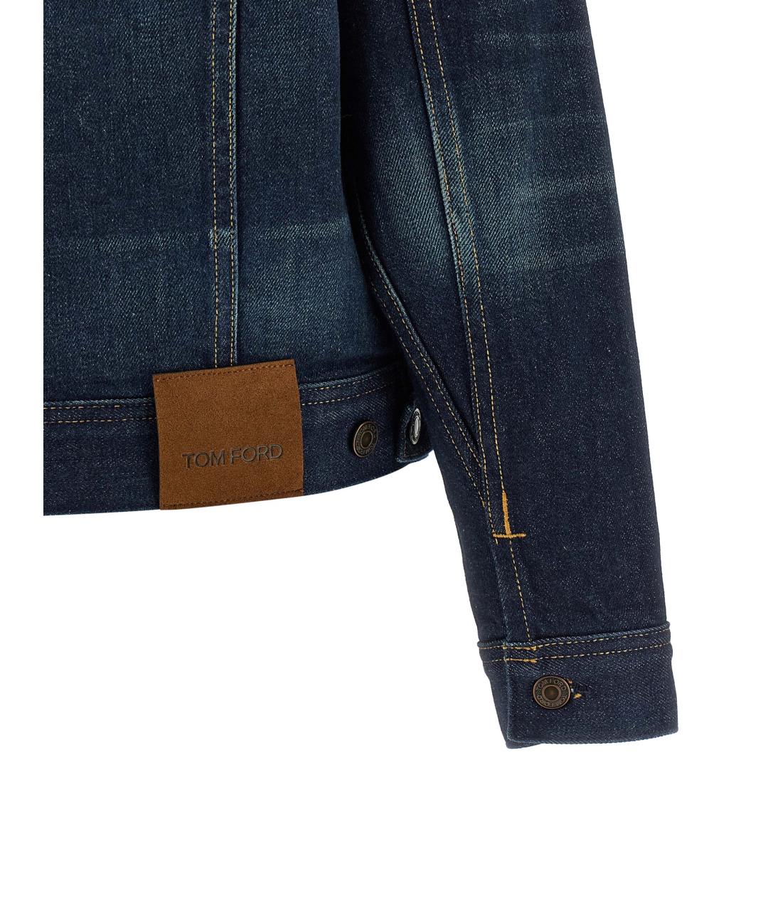 TOM FORD Синяя хлопковая куртка, фото 4