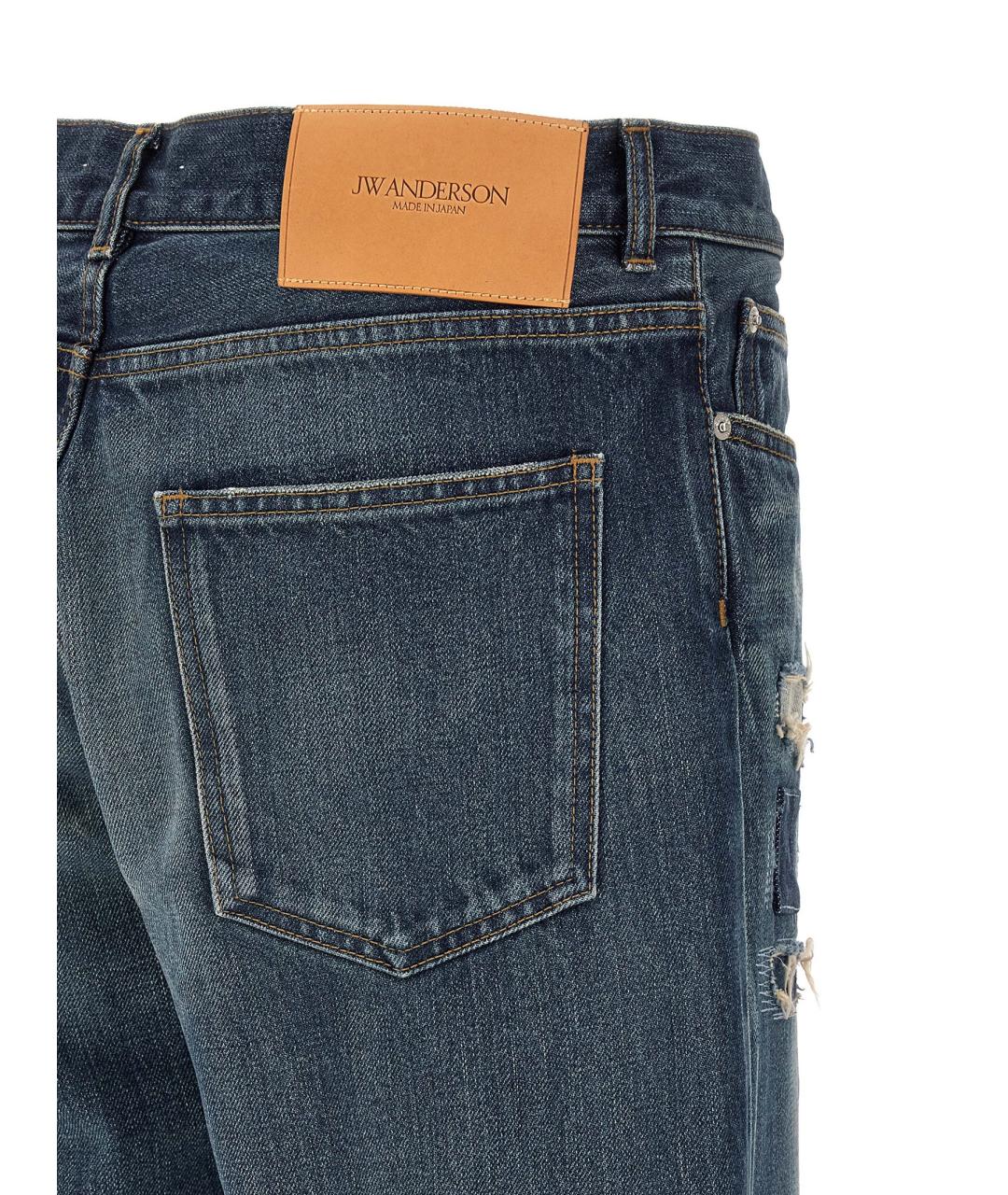 J.W.ANDERSON Синие хлопковые прямые джинсы, фото 4