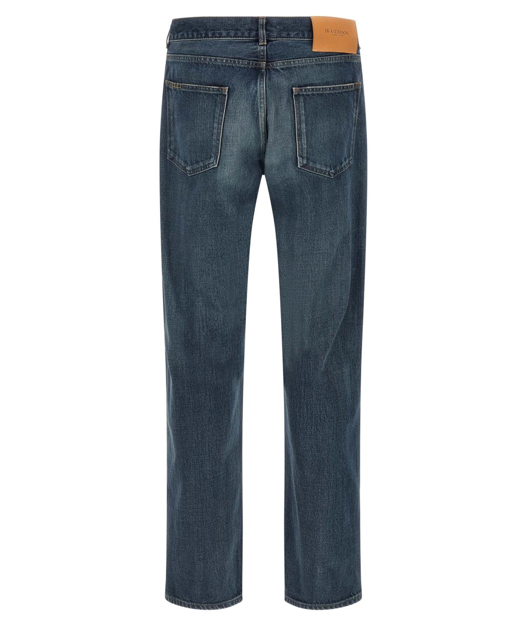 J.W.ANDERSON Синие хлопковые прямые джинсы, фото 2