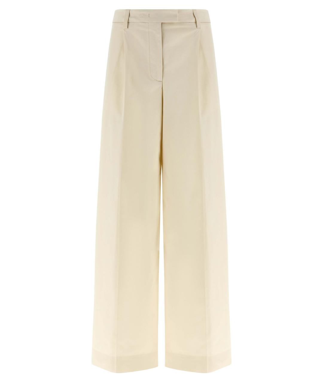 THELATEST Белые хлопковые прямые брюки, фото 1