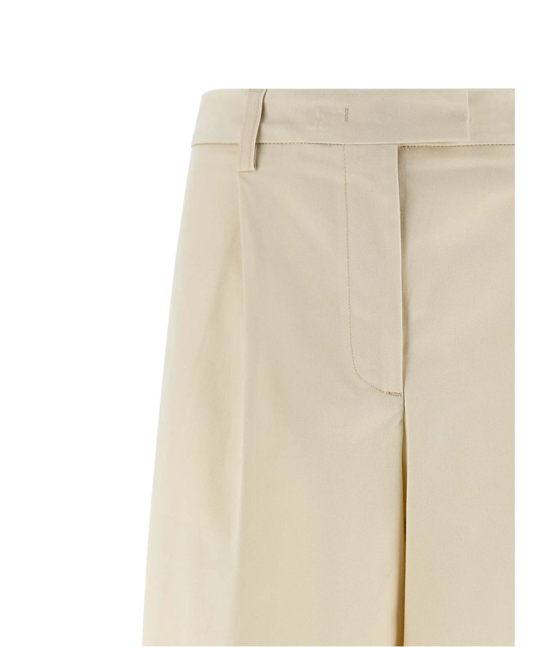 THELATEST Белые хлопковые прямые брюки, фото 3