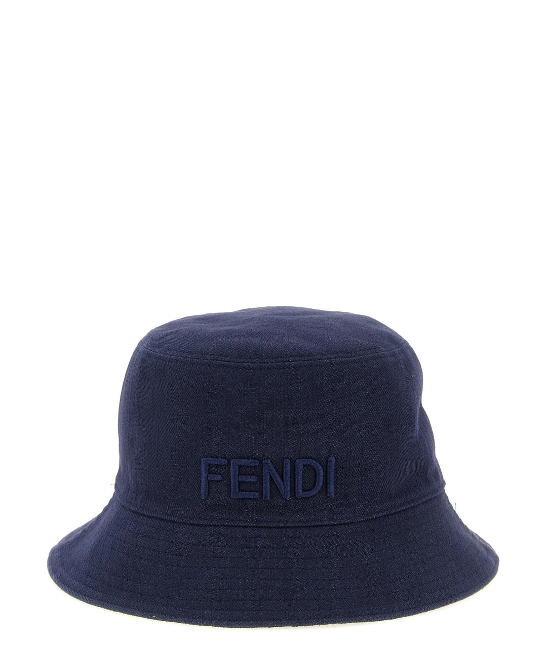 FENDI Синяя хлопковая панама, фото 1