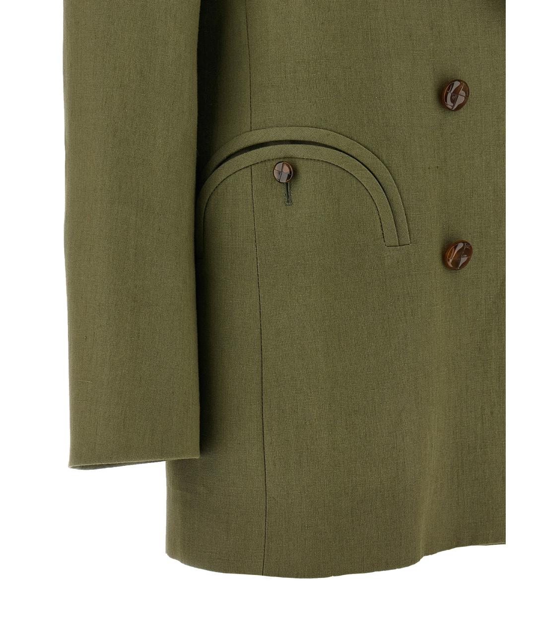 BLAZE MILANO Зеленый льняной жакет/пиджак, фото 4