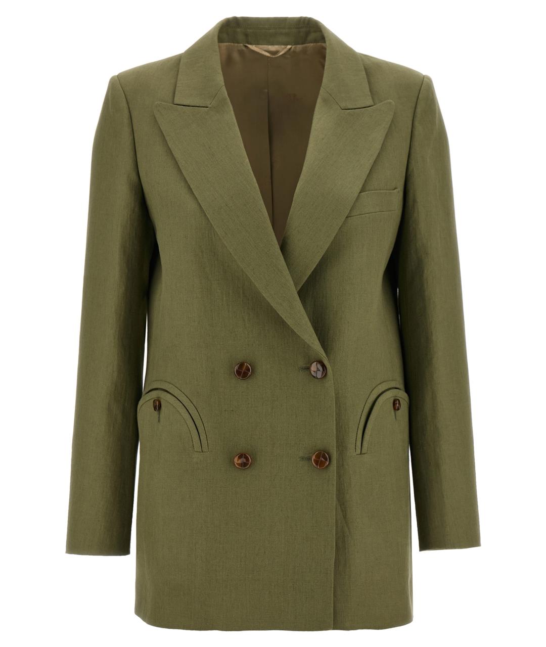 BLAZE MILANO Зеленый льняной жакет/пиджак, фото 1