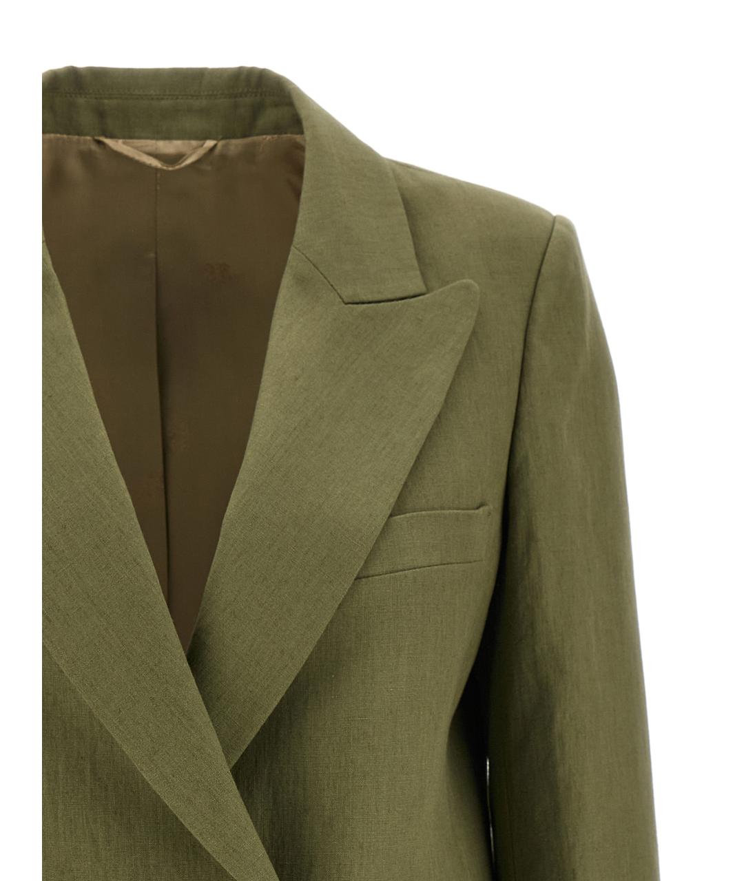 BLAZE MILANO Зеленый льняной жакет/пиджак, фото 3