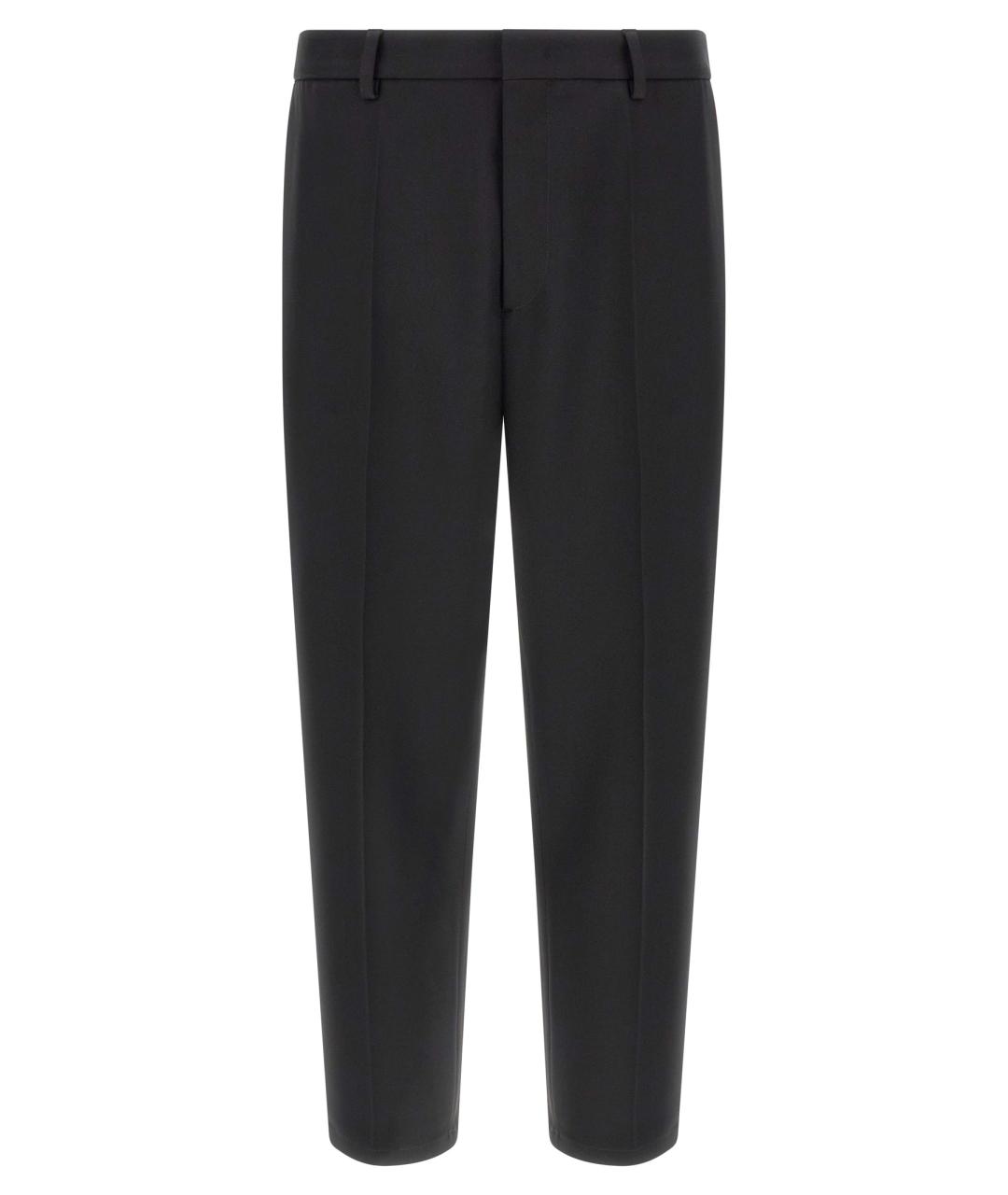 JIL SANDER Черные полиэстеровые классические брюки, фото 1