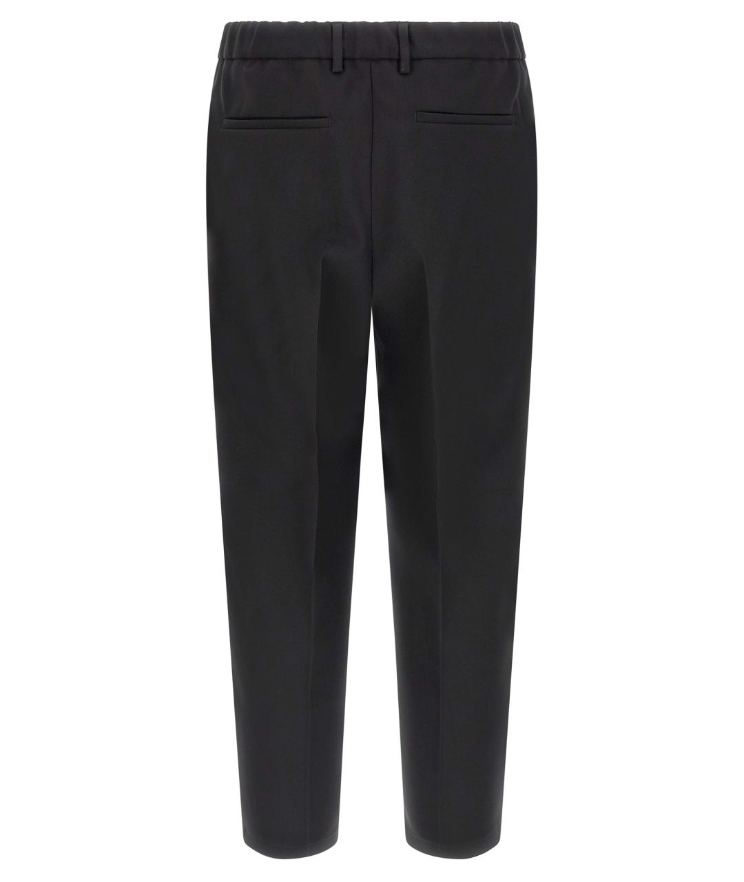 JIL SANDER Черные полиэстеровые классические брюки, фото 2