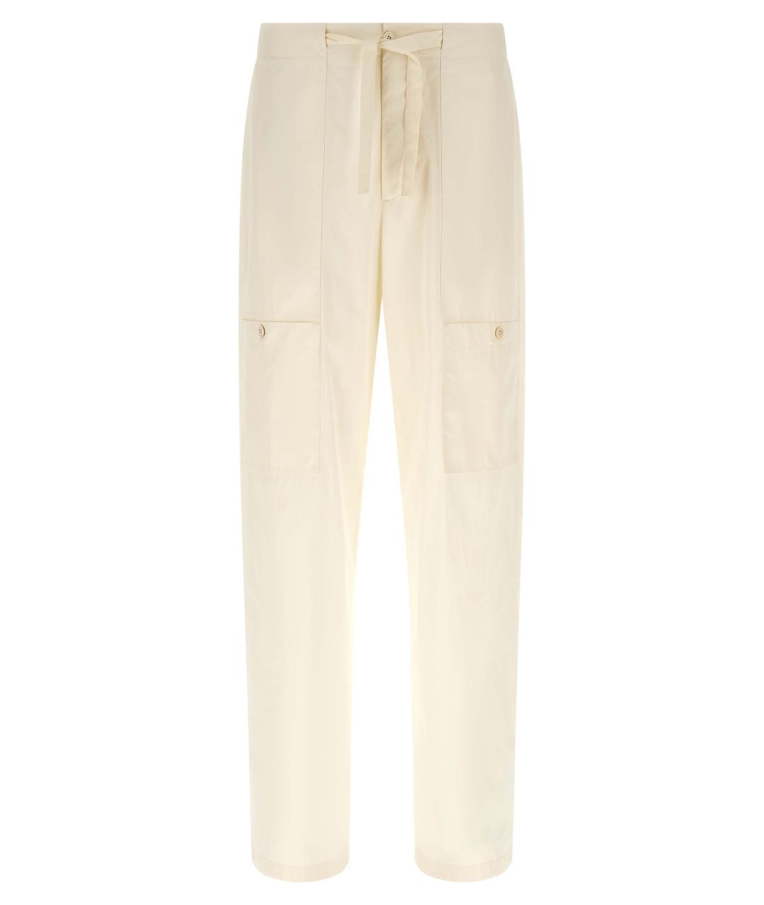 JIL SANDER Бежевые хлопковые повседневные брюки, фото 1