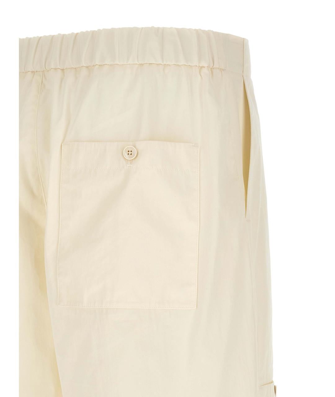 JIL SANDER Бежевые хлопковые повседневные брюки, фото 4