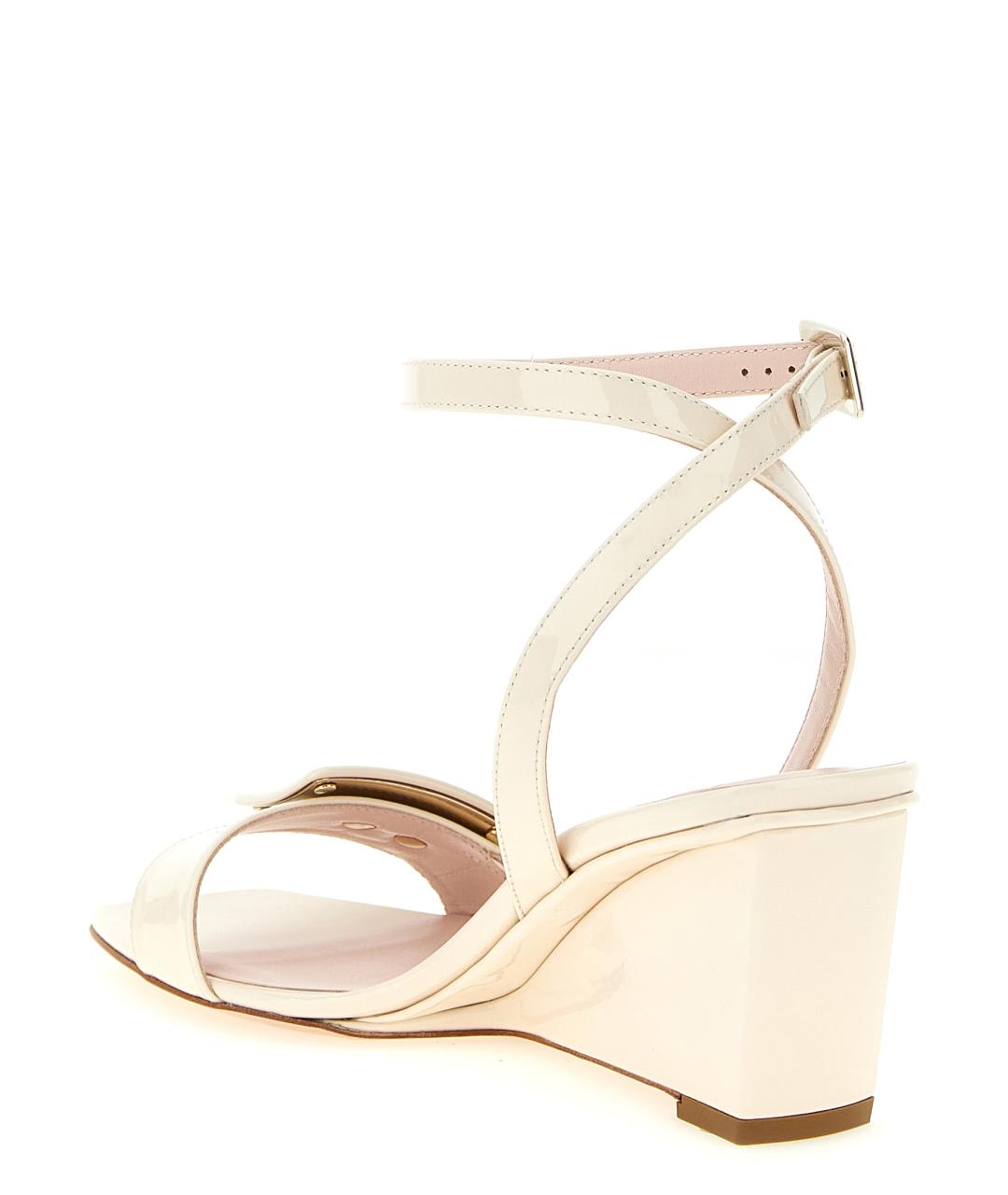 ROGER VIVIER Белые кожаные босоножки, фото 3