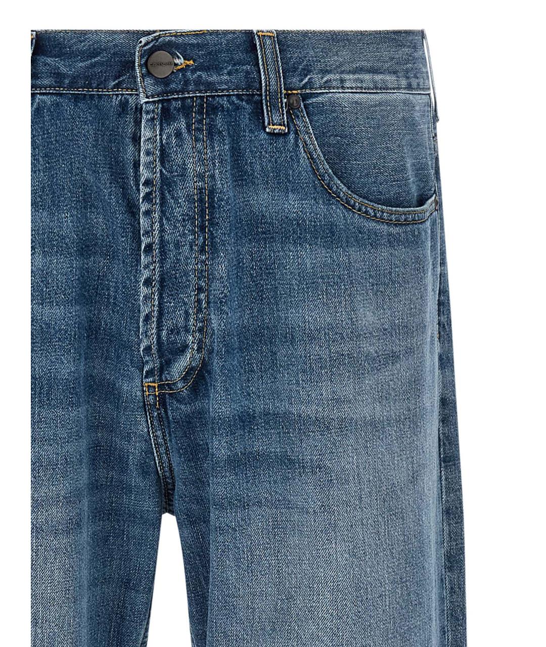 CARHARTT WIP Синие хлопковые прямые джинсы, фото 3