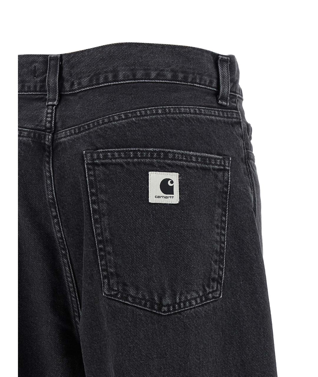CARHARTT WIP Черные хлопковые прямые джинсы, фото 4