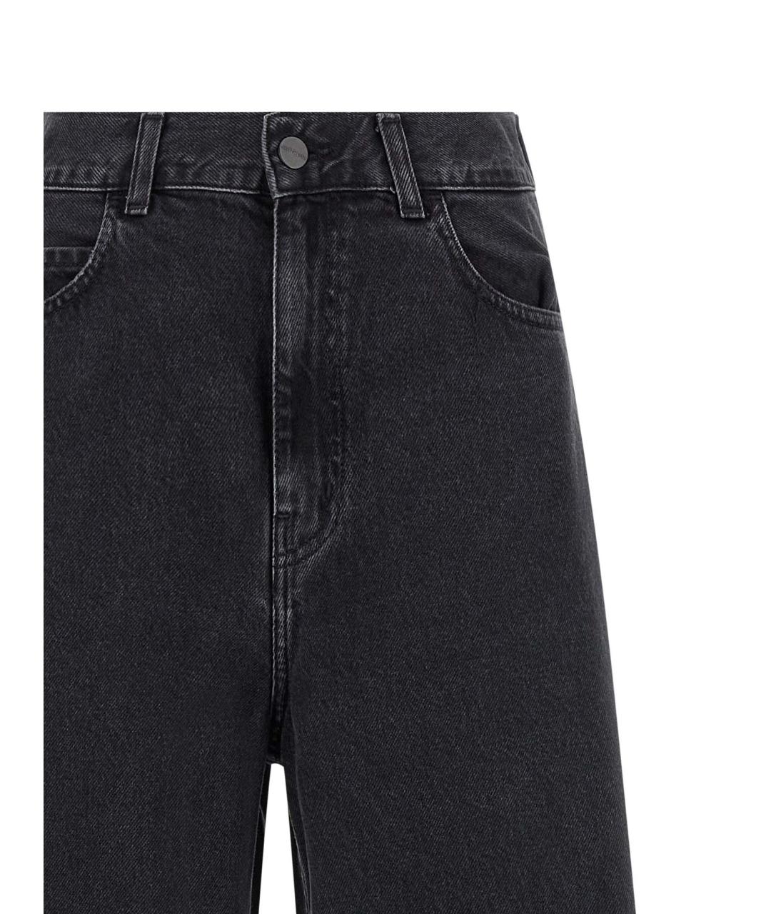 CARHARTT WIP Черные хлопковые прямые джинсы, фото 3