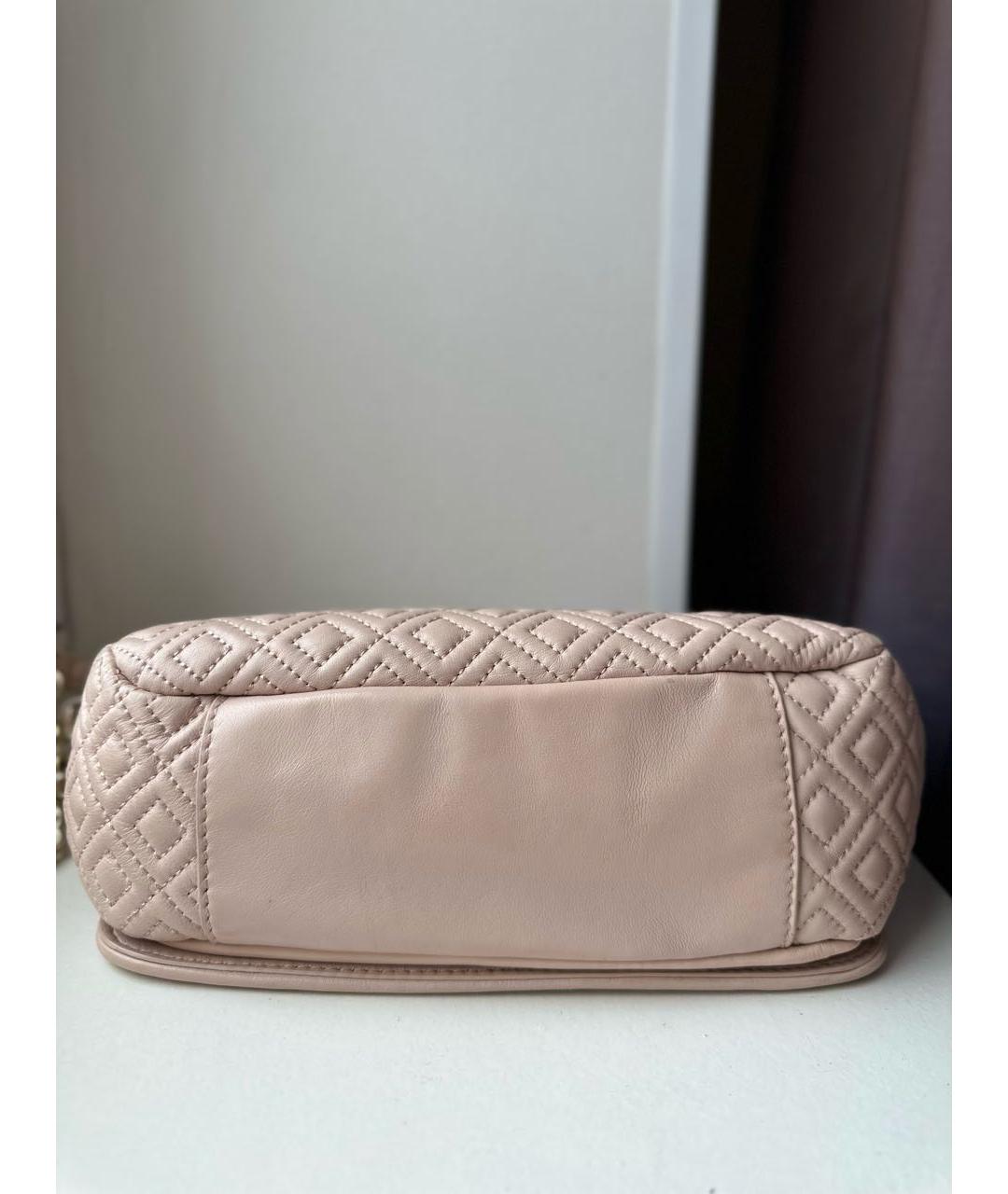 TORY BURCH Бежевая кожаная сумка через плечо, фото 4