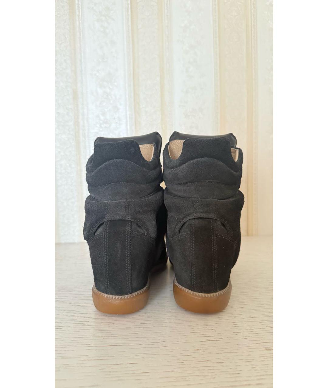 ISABEL MARANT Черные замшевые кеды, фото 4