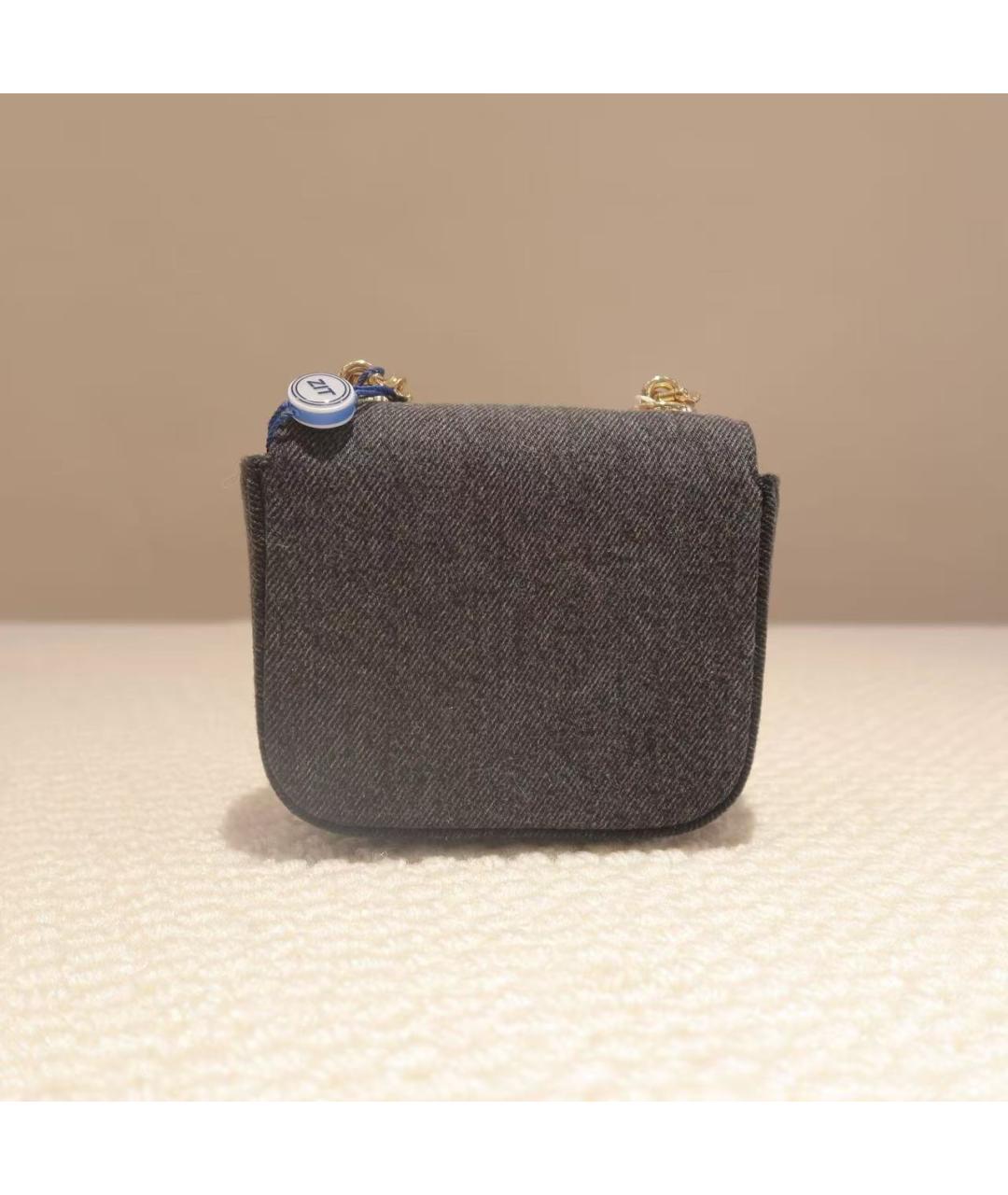 CELINE Черная деним сумка через плечо, фото 4