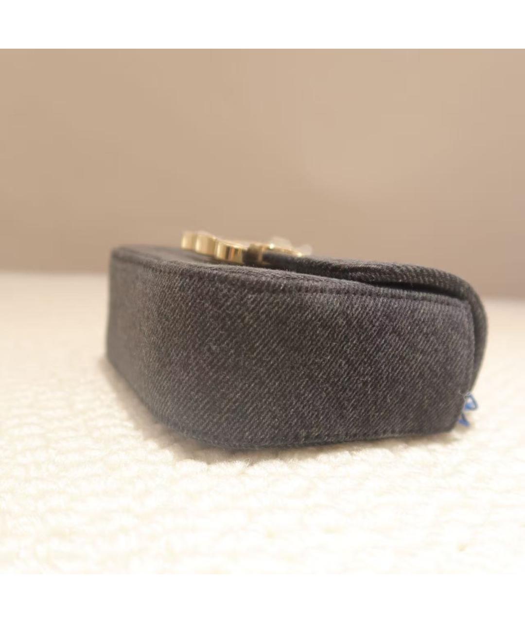 CELINE Черная деним сумка через плечо, фото 6