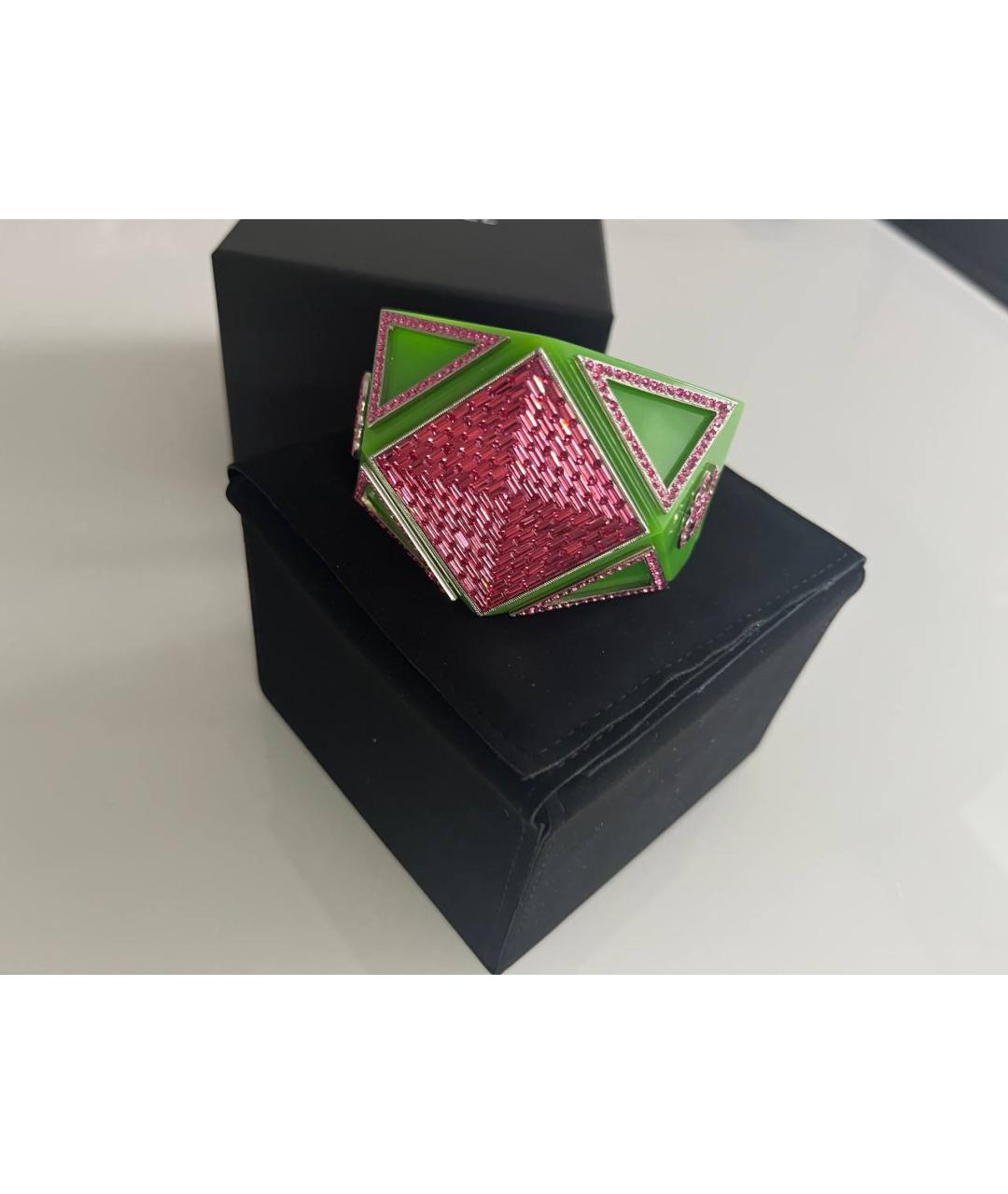 CHANEL Зеленый пластиковый браслет, фото 4