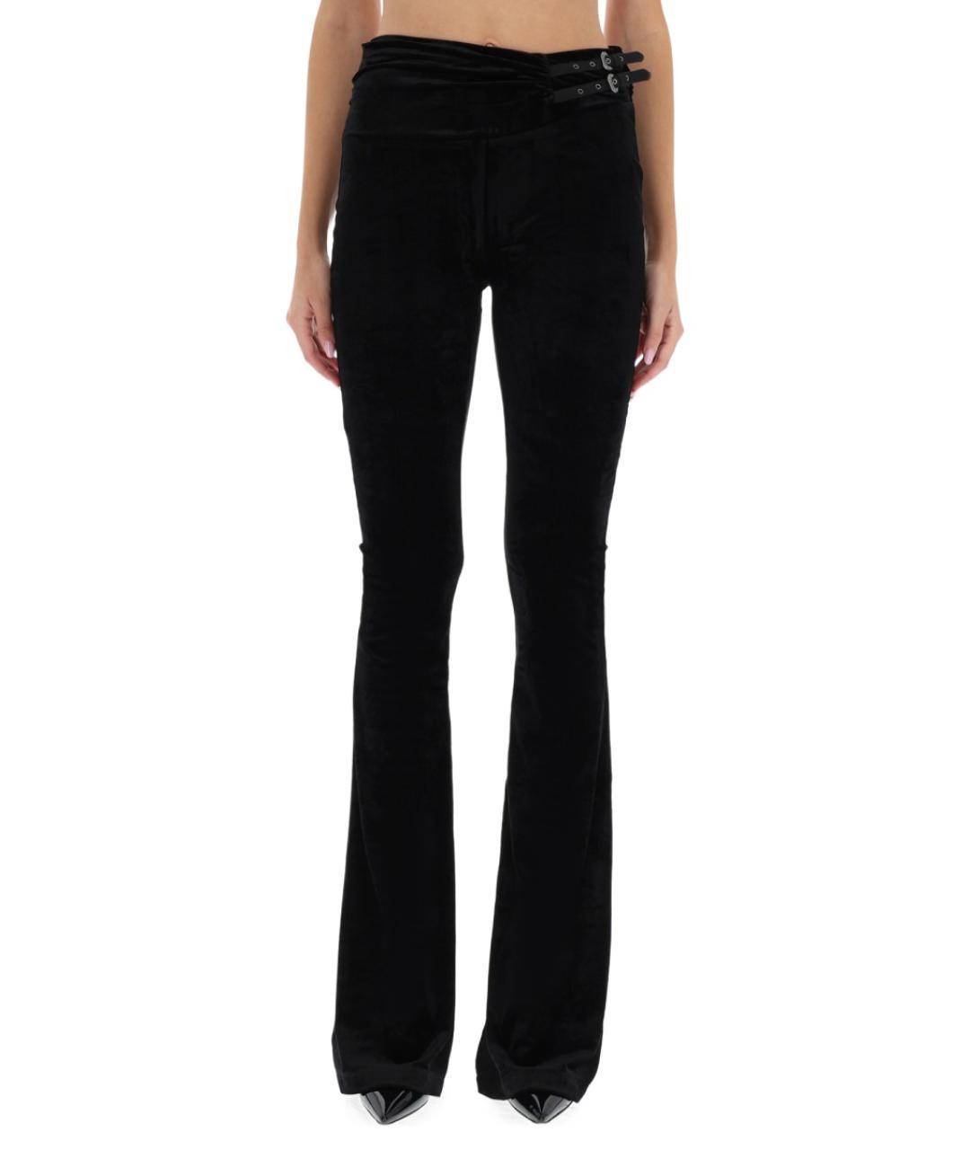 VERSACE JEANS COUTURE Черные полиэстеровые брюки узкие, фото 5