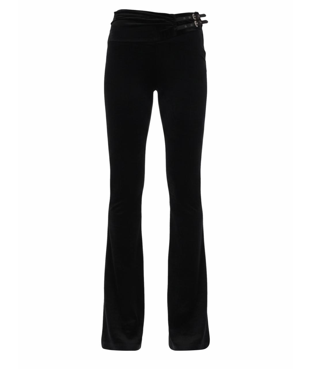 VERSACE JEANS COUTURE Черные полиэстеровые брюки узкие, фото 1