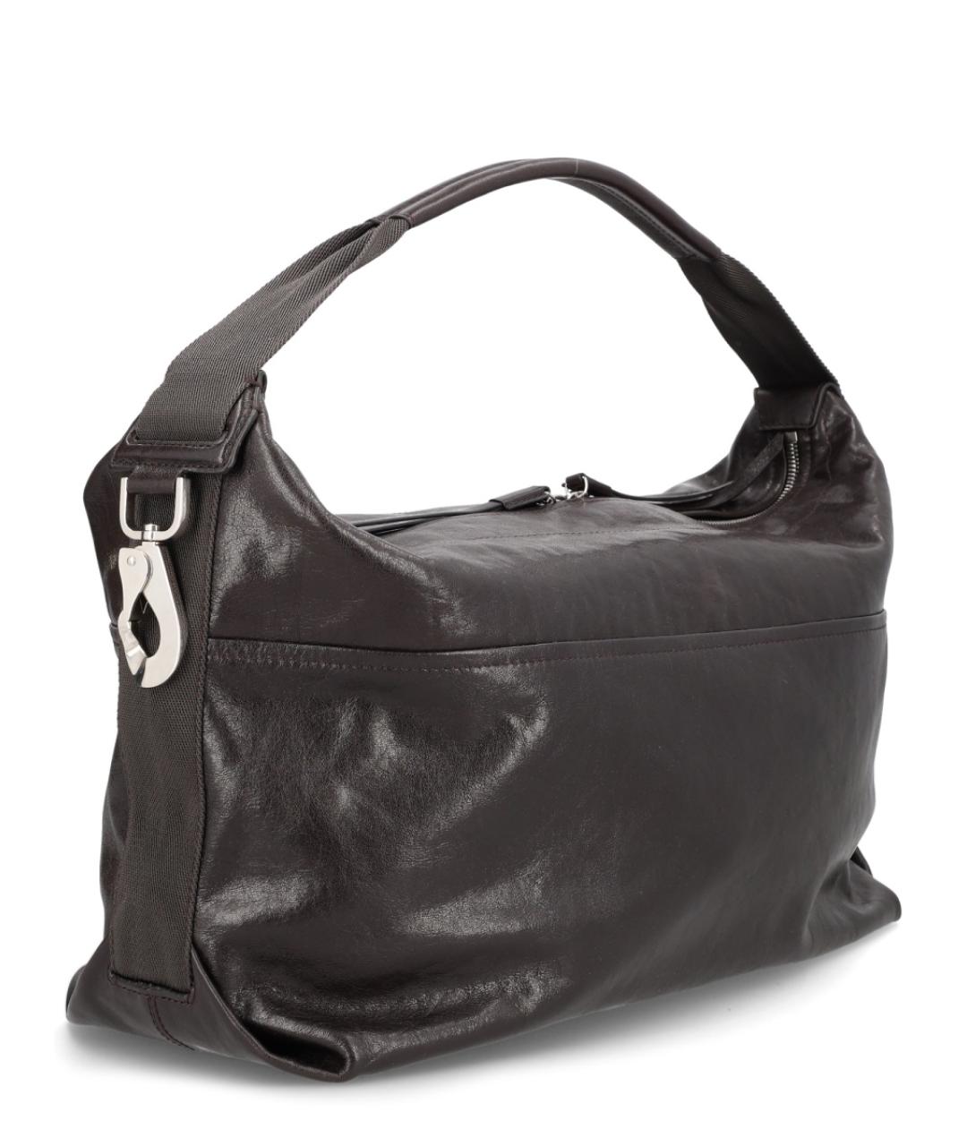 LEMAIRE Коричневая кожаная сумка через плечо, фото 3