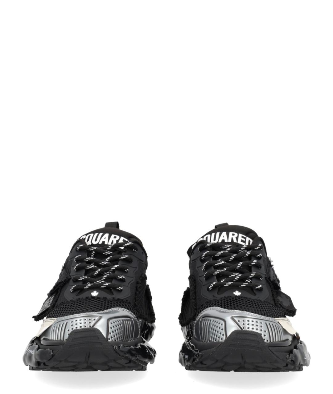 DSQUARED2 Черные синтетические низкие кроссовки / кеды, фото 4