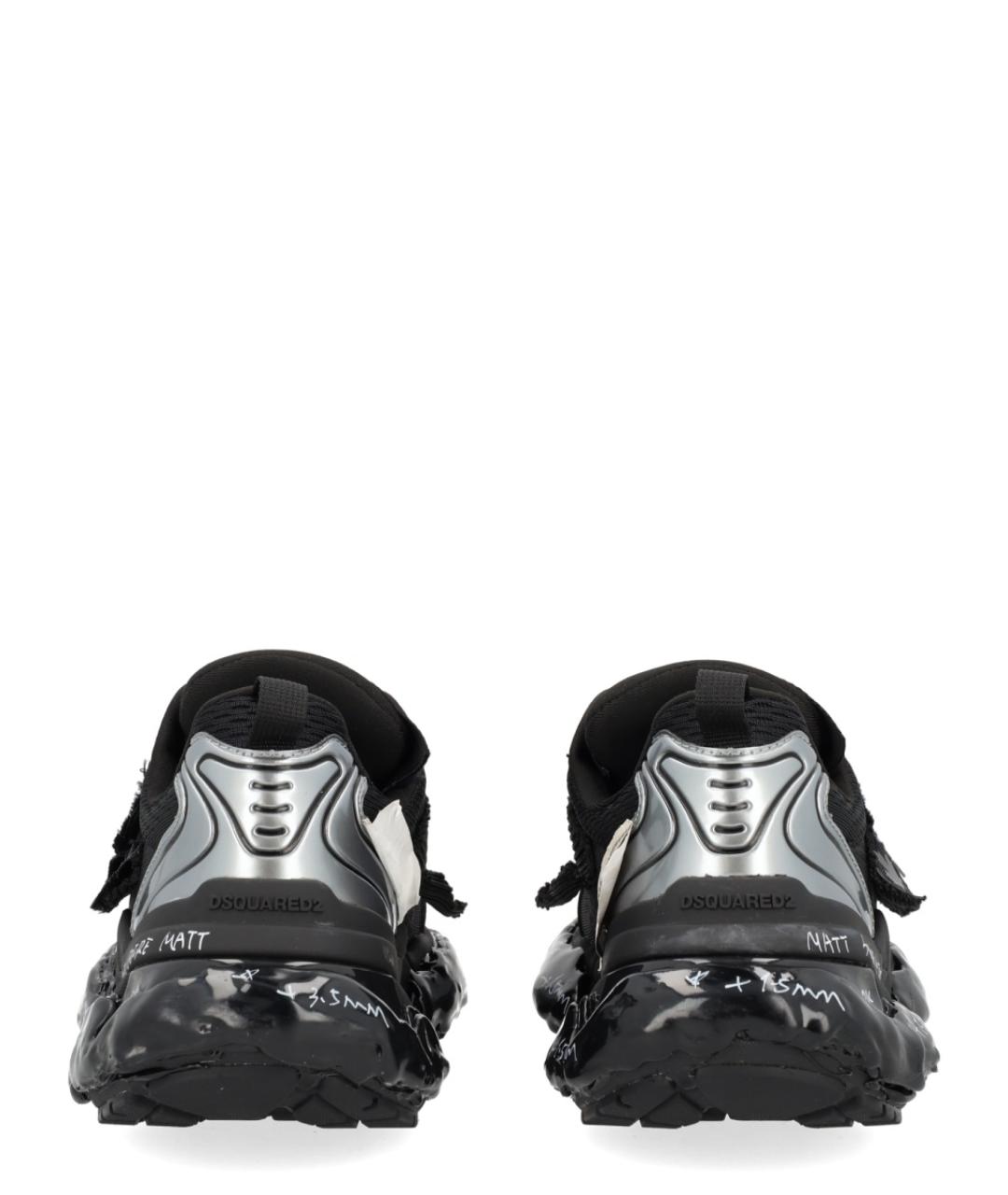 DSQUARED2 Черные синтетические низкие кроссовки / кеды, фото 5