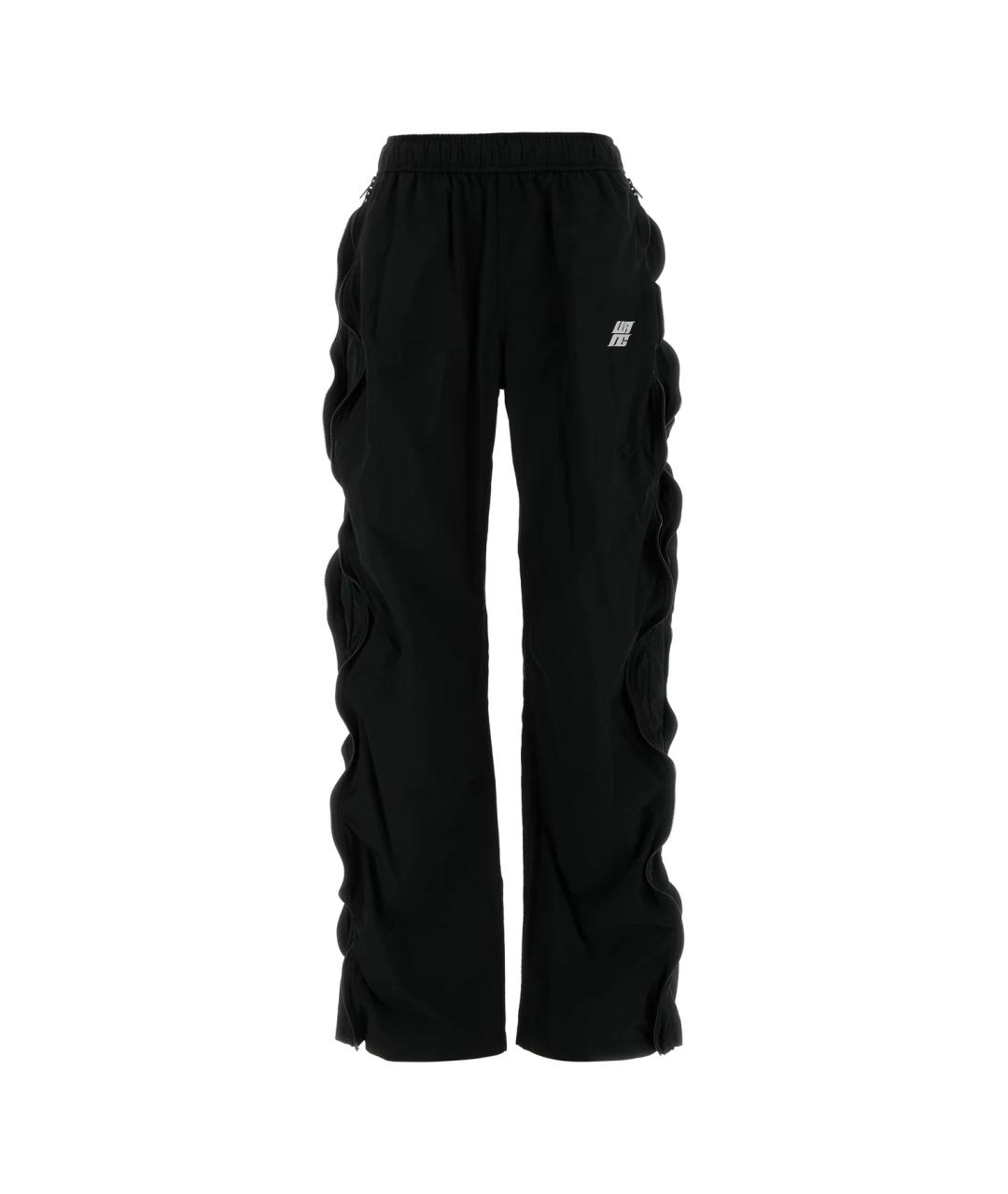 ALEXANDER WANG Черные полиэстеровые прямые брюки, фото 1