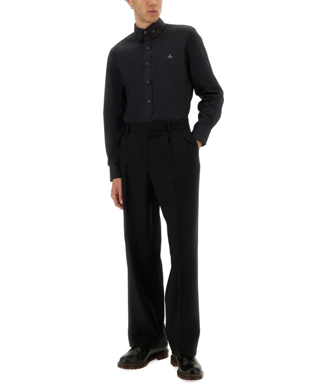 VIVIENNE WESTWOOD Черная хлопковая кэжуал рубашка, фото 2