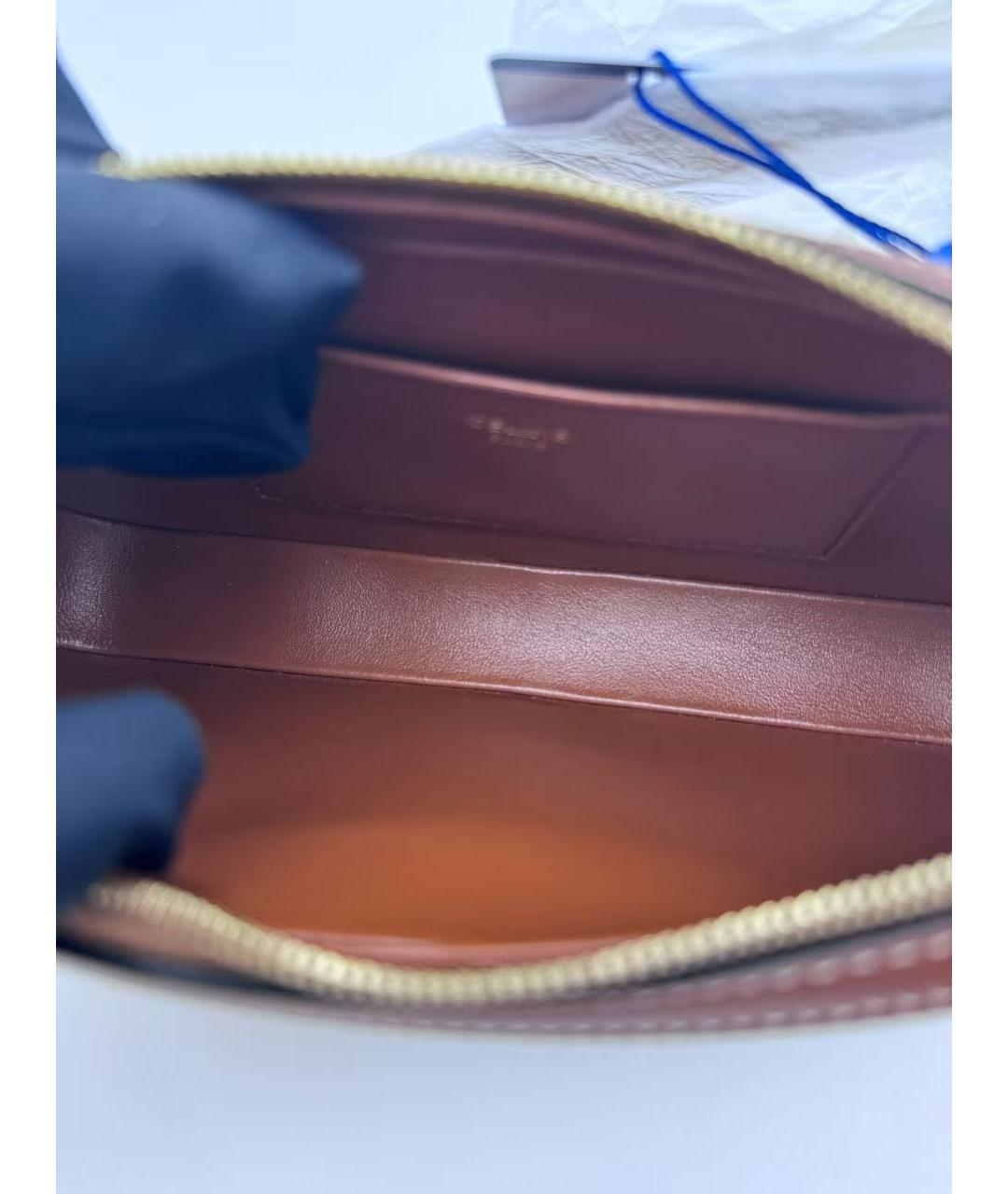 CELINE Коричневая кожаная сумка через плечо, фото 6