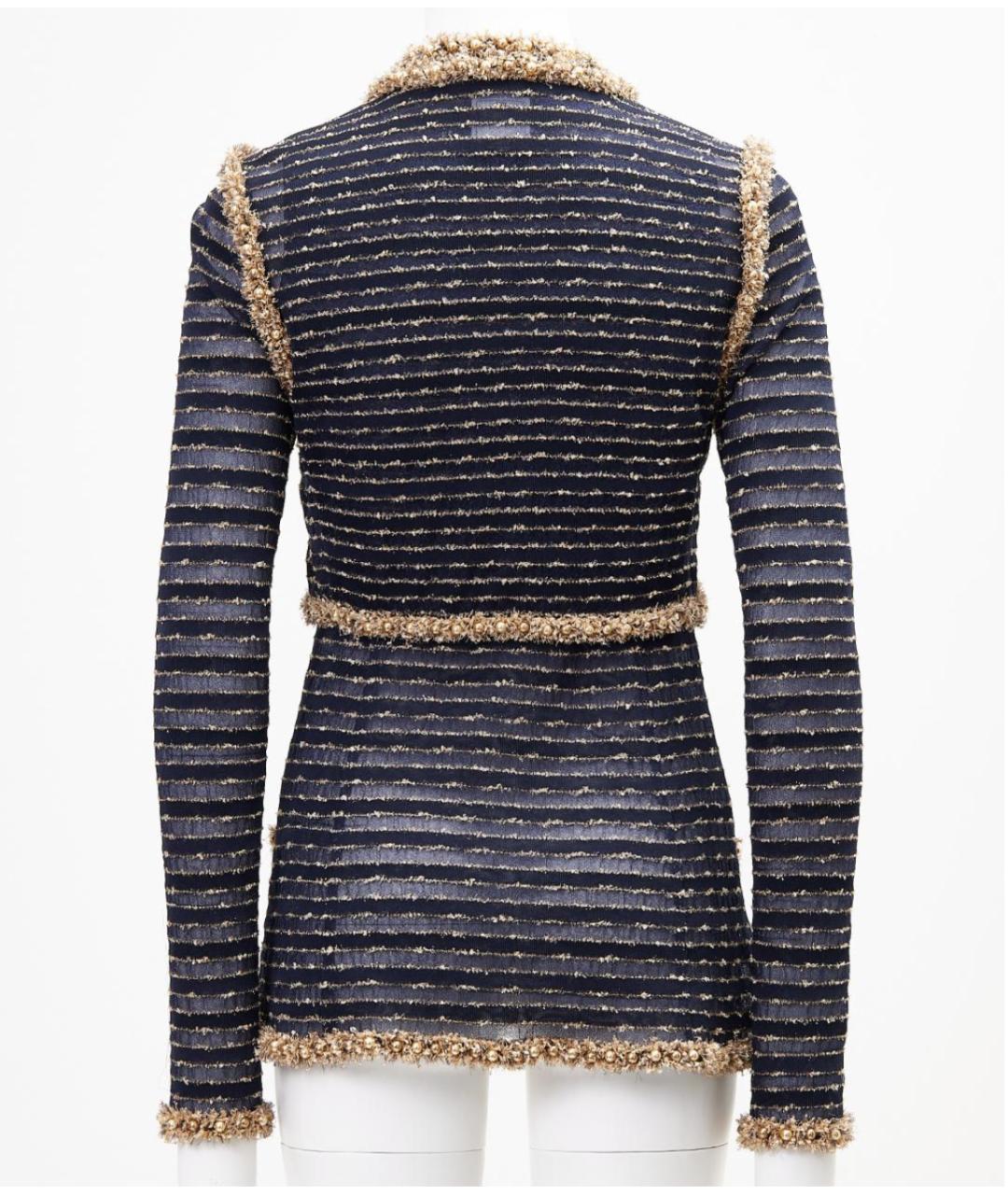 CHANEL Синий полиэстеровый кардиган, фото 2