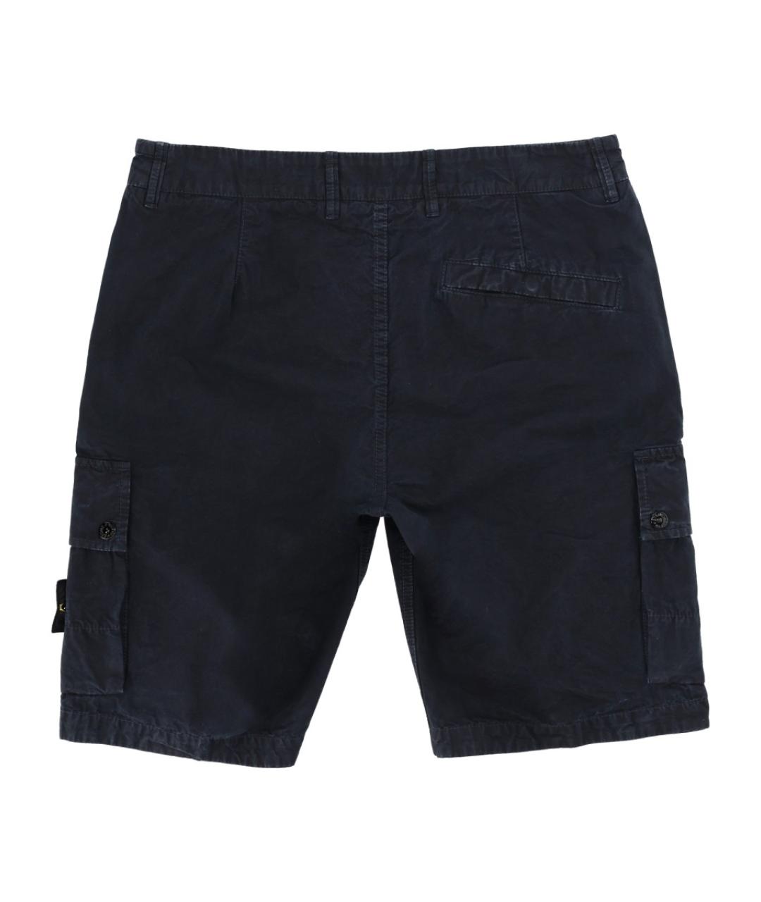 STONE ISLAND Синие хлопковые шорты, фото 2