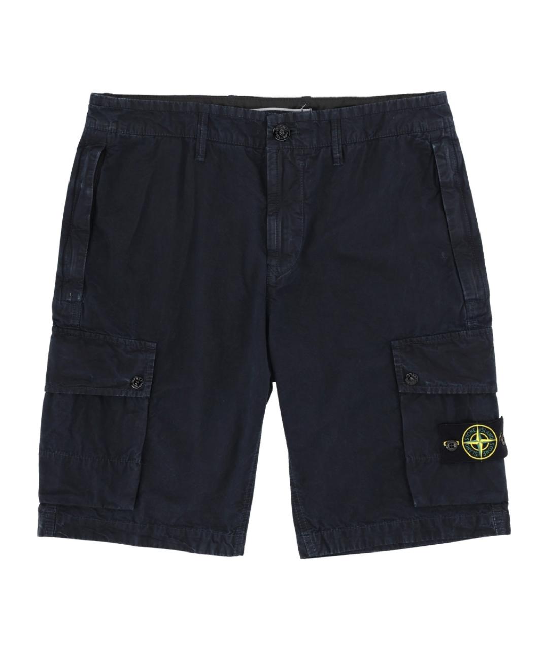 STONE ISLAND Синие хлопковые шорты, фото 1