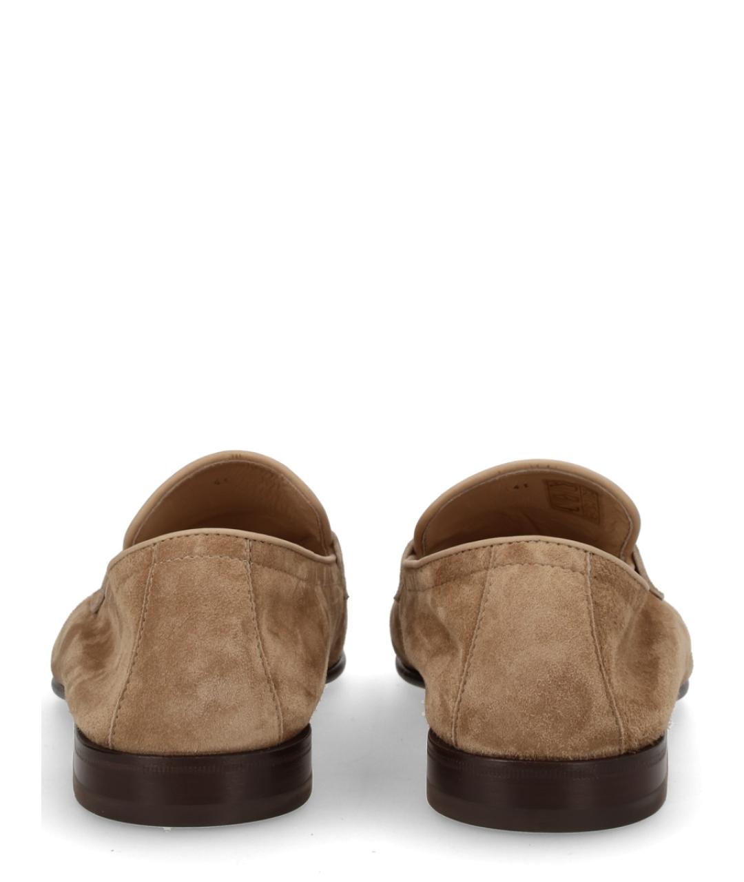 BRUNELLO CUCINELLI Коричневые замшевые лоферы, фото 4