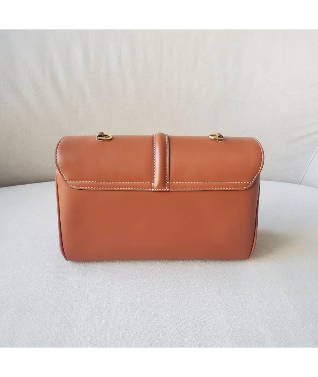 CELINE Коричневая кожаная сумка через плечо, фото 4