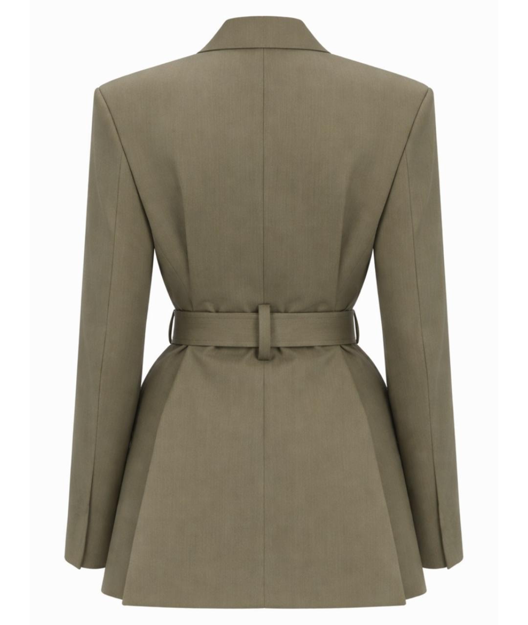 VICTORIA BECKHAM Зеленый шерстяной жакет/пиджак, фото 3