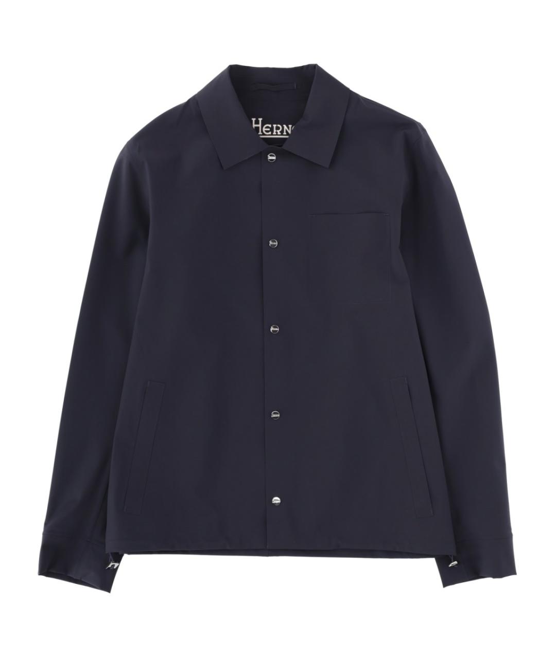 HERNO Темно-синяя полиамидовая куртка, фото 1