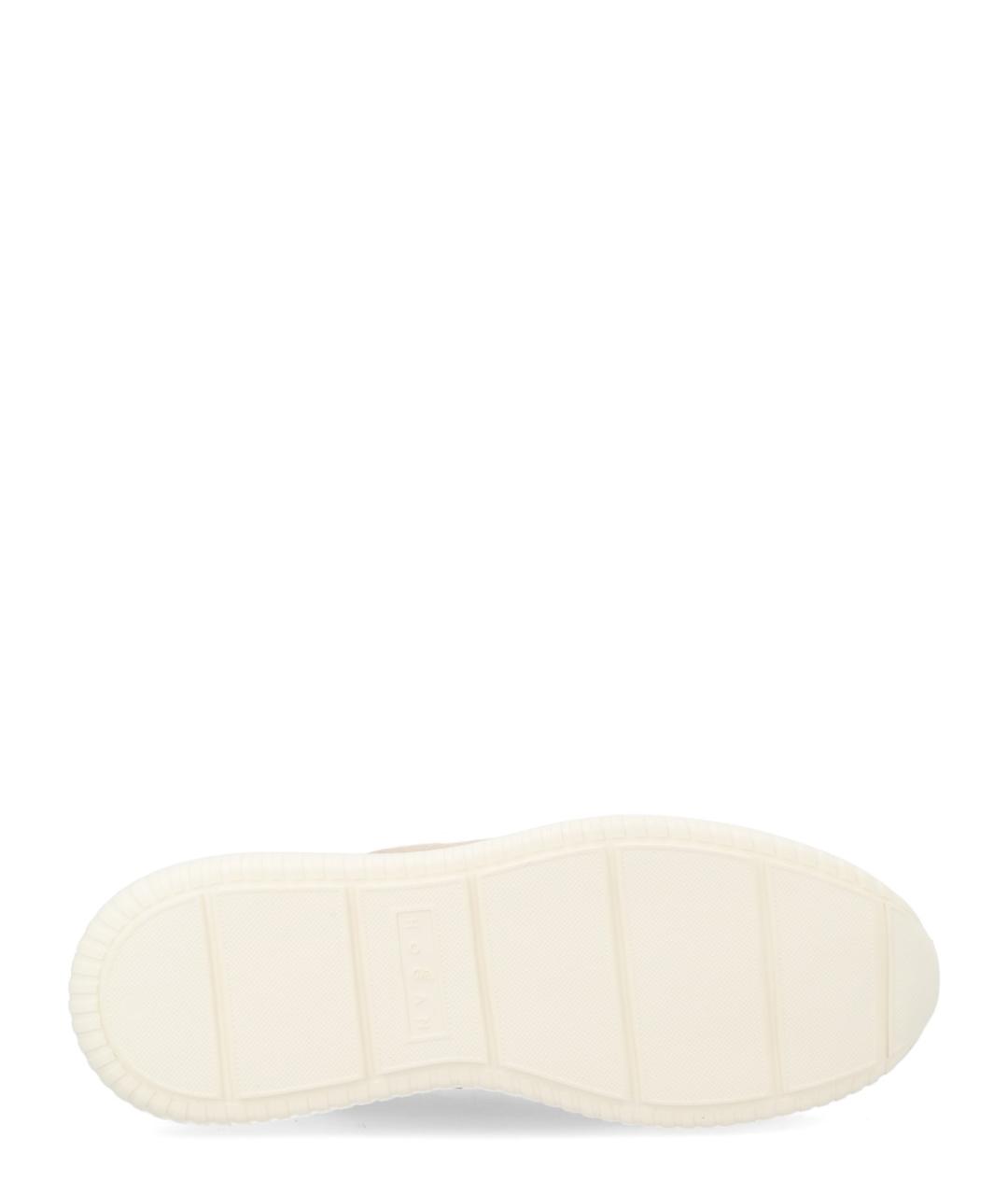 HOGAN Бежевые кожаные низкие кроссовки / кеды, фото 5