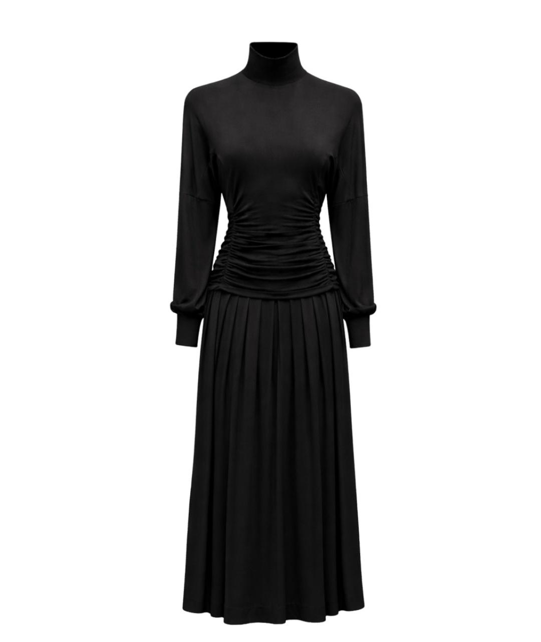 GANNI Черное вискозное повседневное платье, фото 1