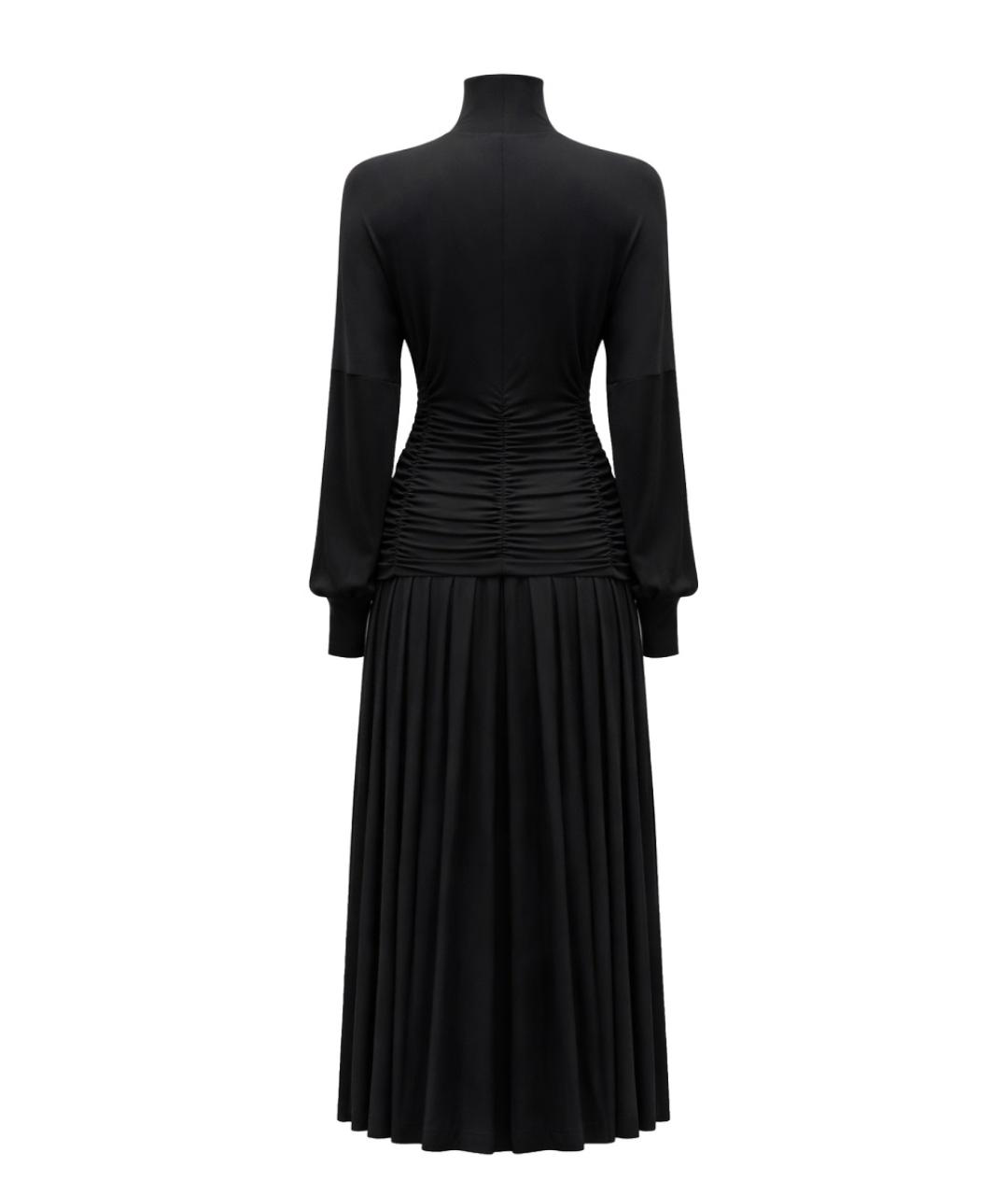 GANNI Черное вискозное повседневное платье, фото 2