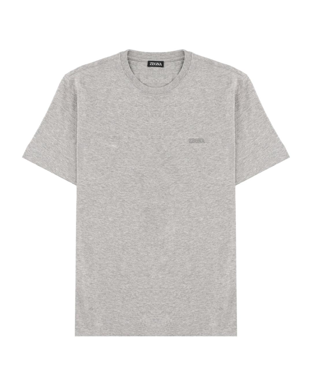 ZEGNA Серая хлопковая футболка, фото 1