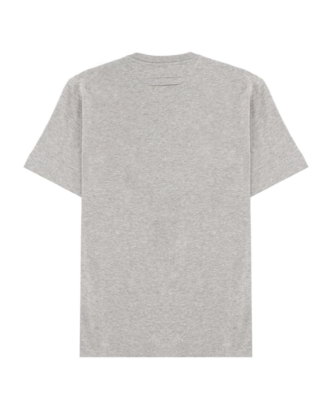 ZEGNA Серая хлопковая футболка, фото 2