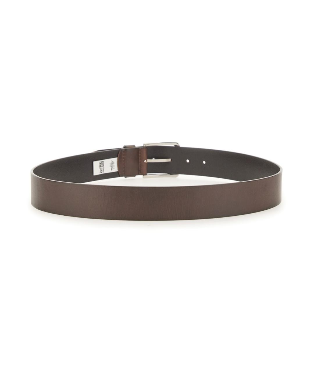 HUGO BOSS Коричневый кожаный ремень, фото 3