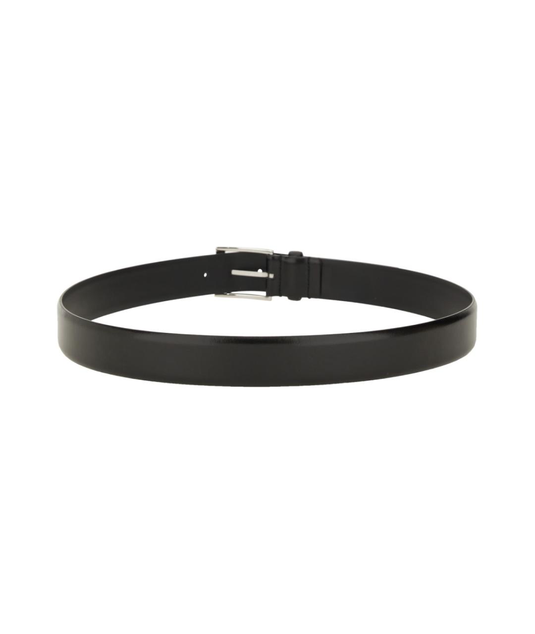 HUGO BOSS Черный кожаный ремень, фото 3