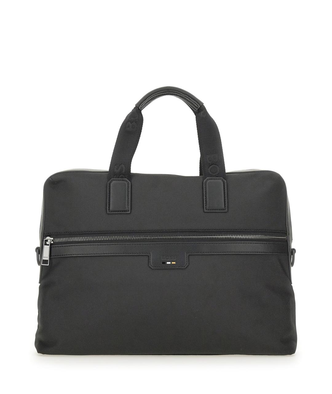 HUGO BOSS Черная синтетическая сумка тоут, фото 1