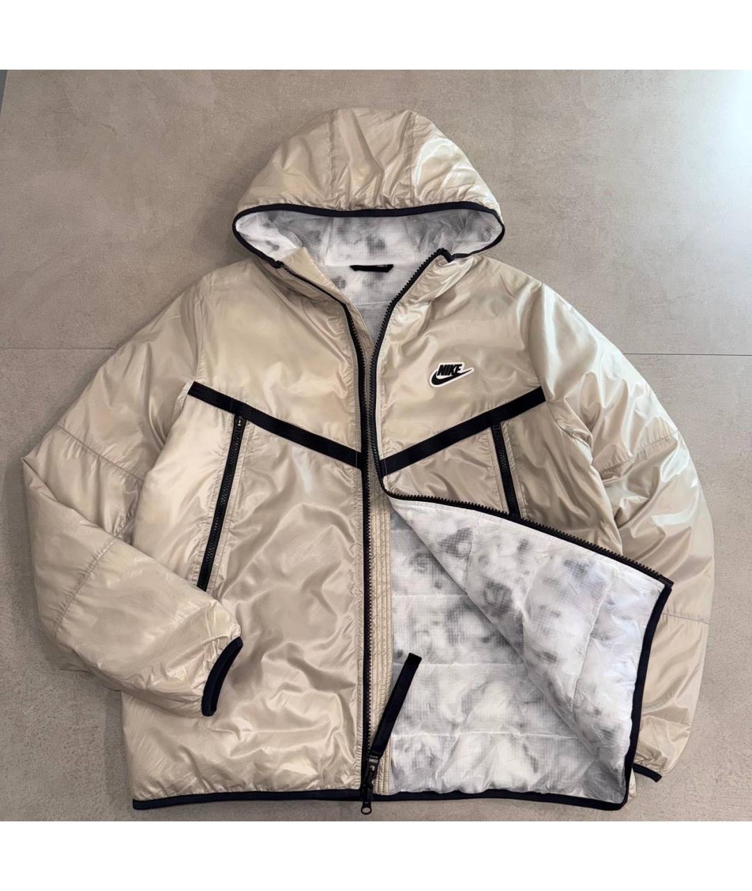 NIKE Бежевый полиэстеровый пуховик, фото 9