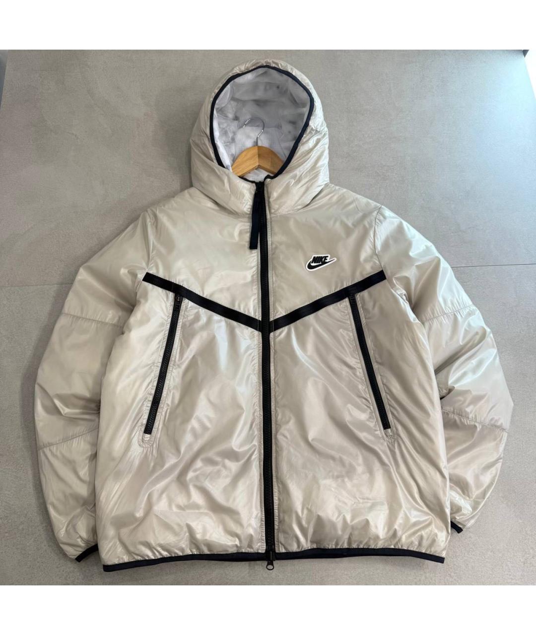 NIKE Бежевый полиэстеровый пуховик, фото 8